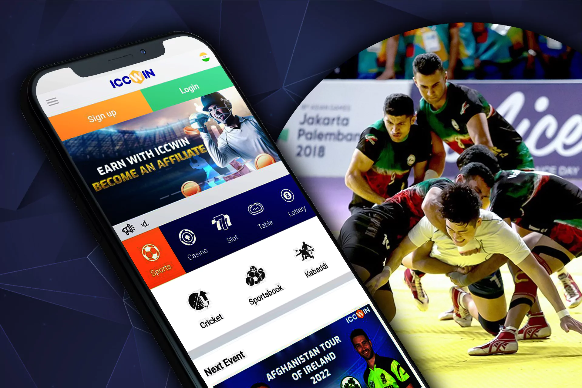 You also bet on kabaddi right in the app.